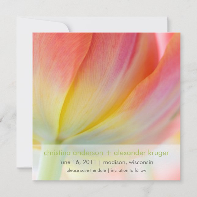 Cores da Primavera • Anúncio de Salve a Data (Frente)