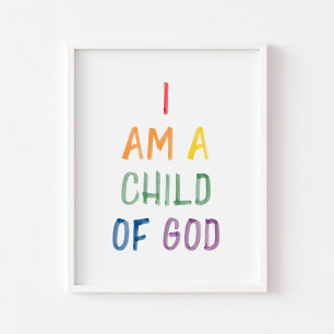 Cores d'água Eu sou um Filho de Deus impressão
