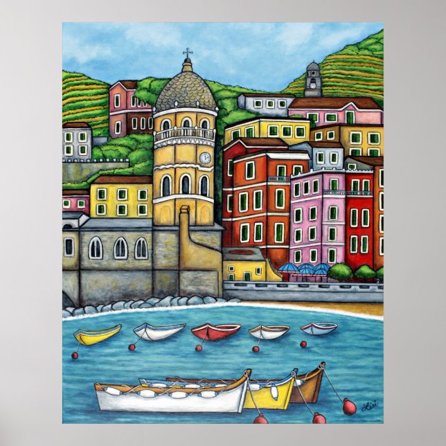 Cores de 24" x 30" de Poster Vernazza (Frente)