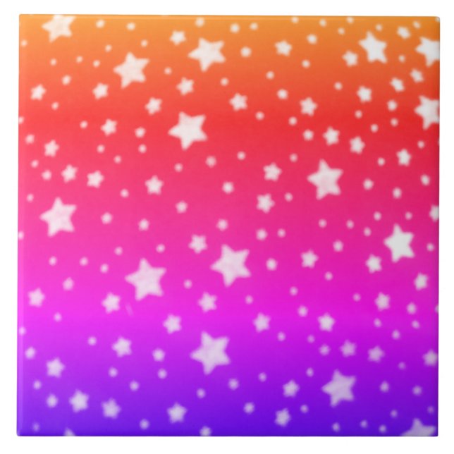 Cores de Arco-íris com Estrelas (Frente)
