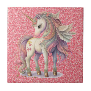 Cores de Arco-Íris Pastel de Unicórnio com Brilho