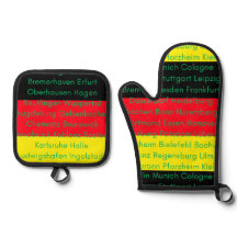 Cores de bandeira alemã com cidades