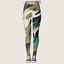 Cores de camuflagem design Leggings de fundo