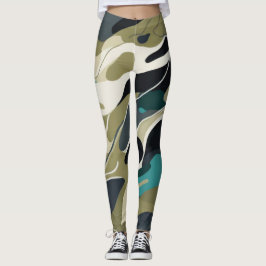 Cores de camuflagem design Leggings de fundo