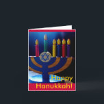 Cores de Cartão Hanukkah Menorah<br><div class="desc">Esta carta adorável é perfeita para celebrar Chanucá.</div>