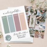 Cores de Casamento de Mola Azul Clássico Dusty Fol<br><div class="desc">Classy Dusty Blue Mauve Cores de Casamento Paleta 2024</div>