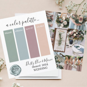 Cores de Casamento de Mola Azul Clássico Dusty Fol