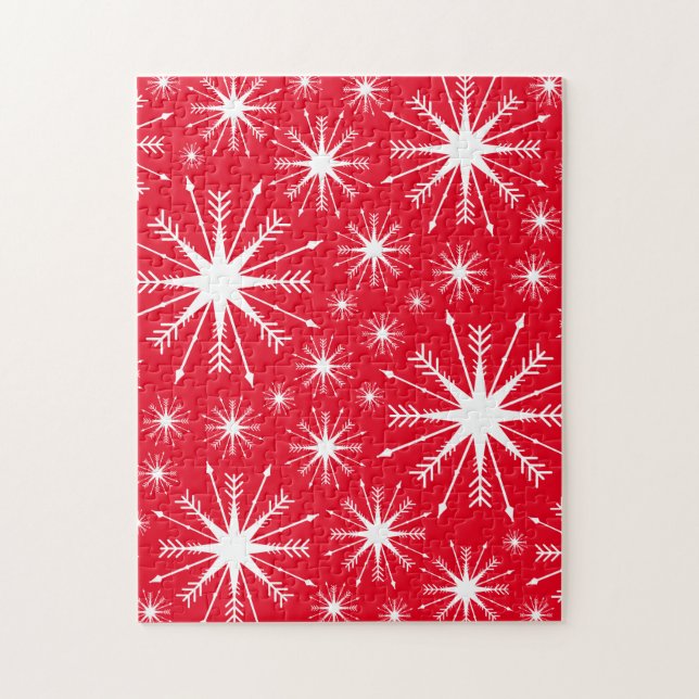 Cores de Natal e Flocos de Neve Quebra-cabeça (Vertical)