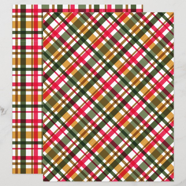 Cores de Natal Xadrez  (Frente/Verso)