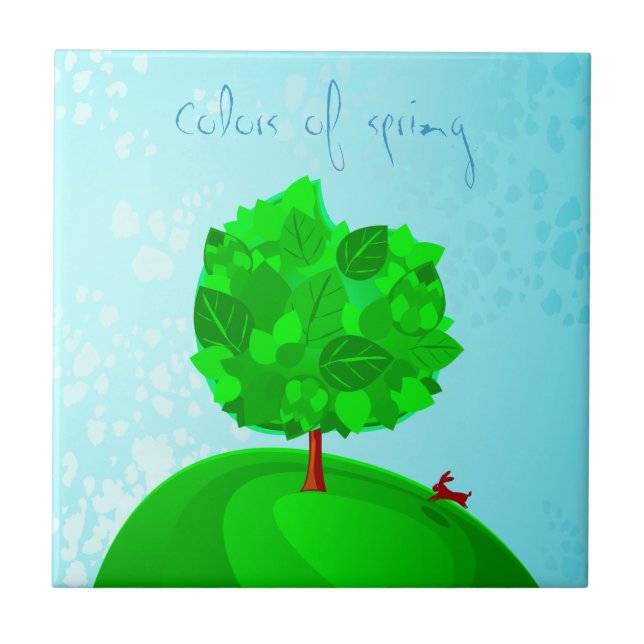 Cores de primavera, azulejo (Frente)