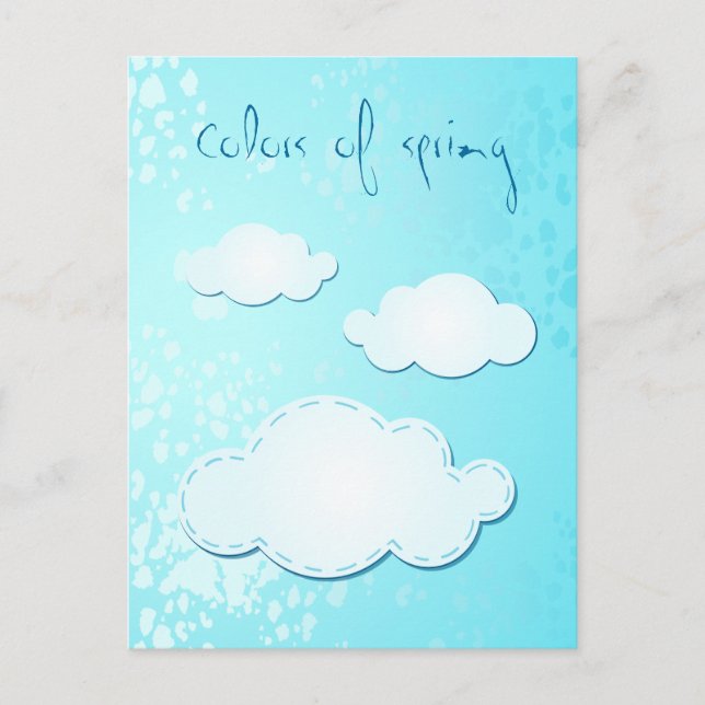 Cores de primavera, cartão postal (Frente)