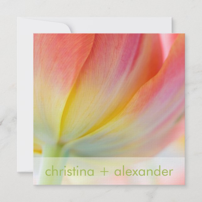 Cores de Primavera ・ Convite para Casamento (Frente)