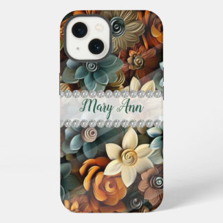Cores de queda flores 3D, personalizadas de moldur