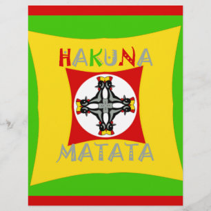 Cores de rasta divertida de Hakuna Matata: Vibrant