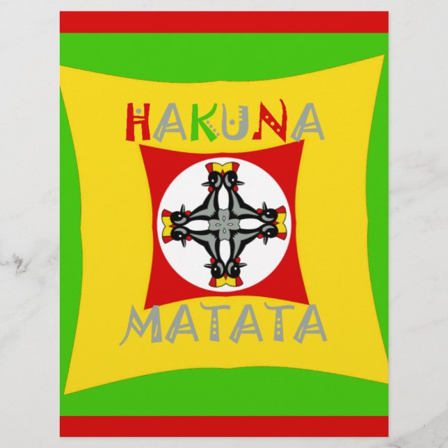 Cores de rasta divertida de Hakuna Matata: Vibrant (Frente)