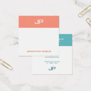 Cores de Tendência do Monograma Moderno Personaliz