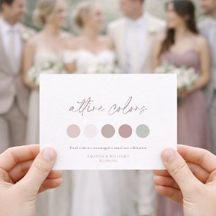 Cores de Vestuário com Monograma Floral Cartão