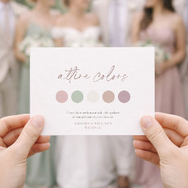 Cores de Vestuário Floral Suave Cartão de Casament