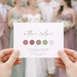 Cores de Vestuário Floral Suave Cartão de Casament