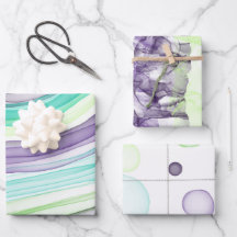 Cores delicadas de arco-íris papel de embrulho mac