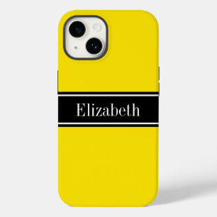 Cores DIY Amarelo, Fita Preta Nome Monograma S