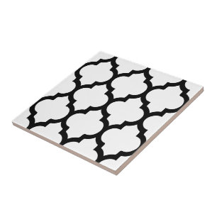 Cores DIY Padrão Quatrefoil Marroquino #5 LG Preto