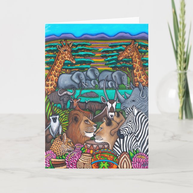 Cores do cartão de saudação da África do Sul (Frente)