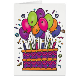 Cores do cartão do feliz aniversario