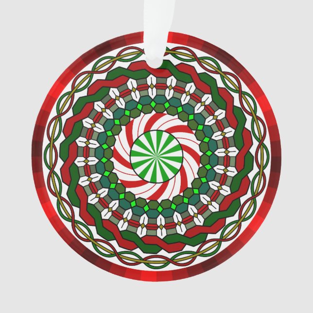 Cores do Ornamento de Acrílico de Natal (Frente)