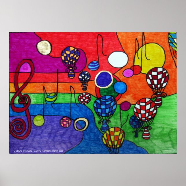 Cores do Poster de Música (Frente)