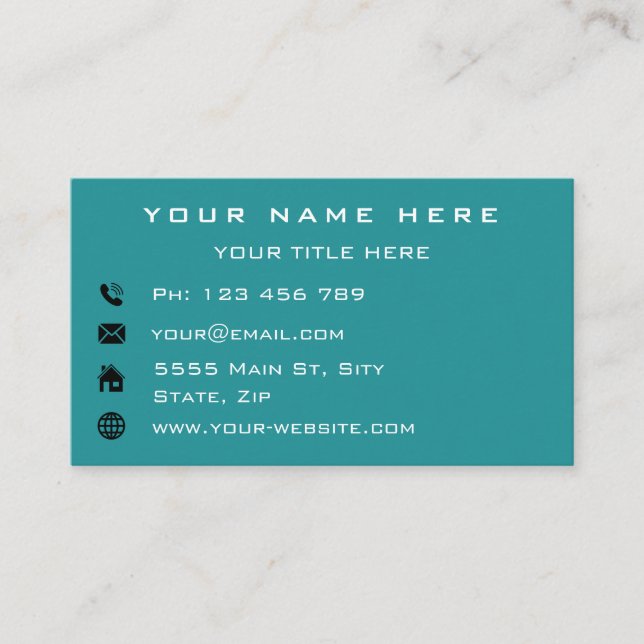 Cores e fontes personalizadas de Cartão de visita  (Frente)