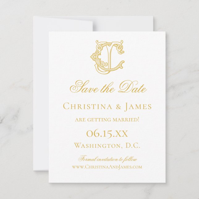 CORES EDITÁVEIS CJ Monograma JC Monograma Convite (Frente)