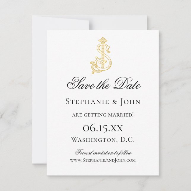 CORES EDITÁVEIS SJ Monograma JS Monograma Convite (Frente)