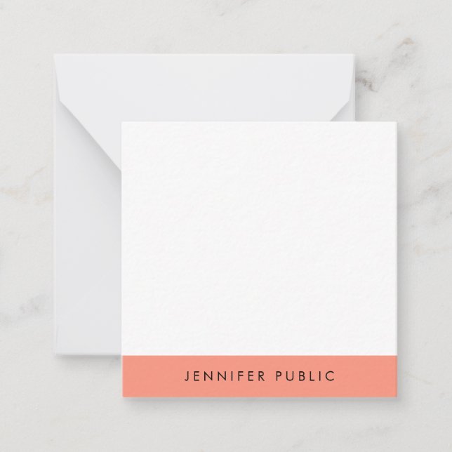 Cores Elegantes Modelo de Monograma Personalizadas (Frente)