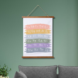 Cores Estéticas Alfabéticas Cursivas Traços