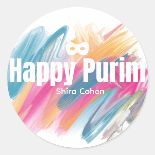 Cores Etiqueta Purim (Frente)