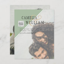 Cores Mistas do Convite para Casamento de Fotos Or