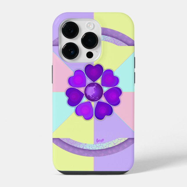 Cores pastéis & corações roxos batendo (Verso)