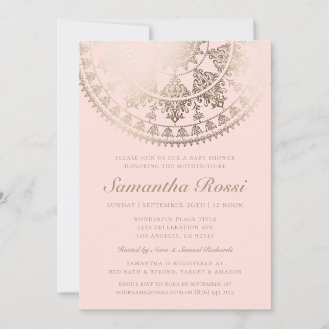 Cores Personalizadas de Folha de Ouro Convites par (Frente)