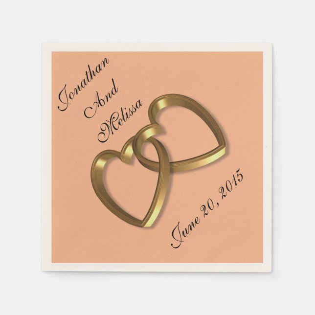 Cores personalizadas de guardanapos de casamento (Frente)