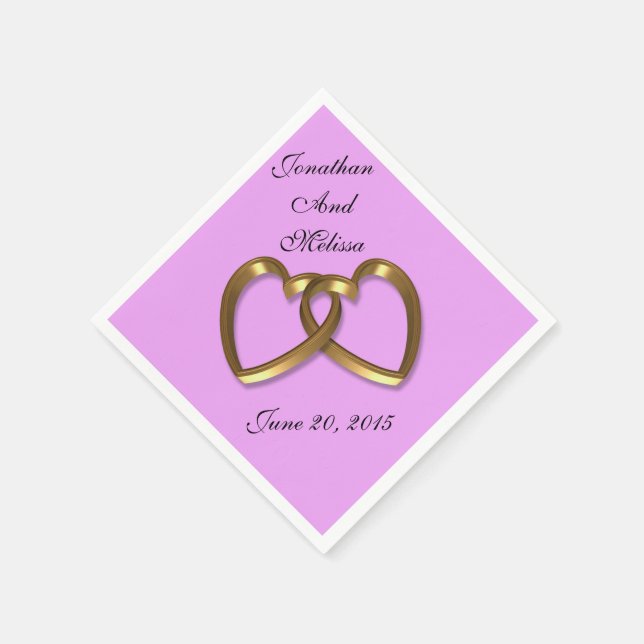 Cores personalizadas de guardanapos de casamento (Canto)