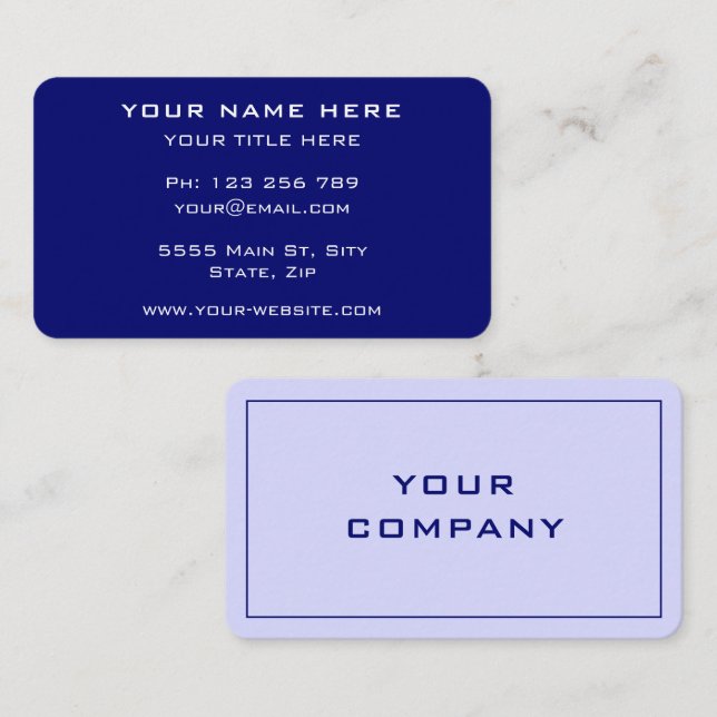 Cores Personalizadas Fonte o seu próprio Cartão de (Frente/Verso)