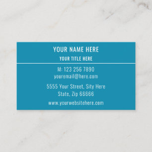 Cores Personalizadas Fontes Cartão de visita do se