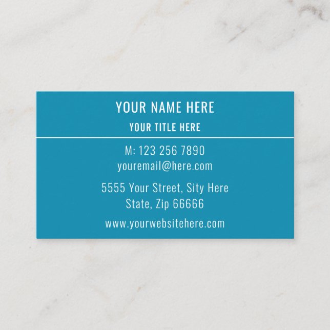 Cores Personalizadas Fontes Cartão de visita do se (Frente)