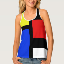 Cores primárias Colorblock Tanque feminino