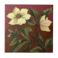 Cores quentes da Terra Floral 1890 Barbotine Repro