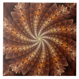 Cores Quentes, Padrão de Arte Fractal Moderna Trip