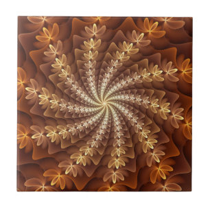 Cores Quentes, Padrão de Arte Fractal Moderna Trip