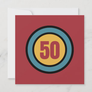 Cores Retroativas Personalizadas 50º Convite de An