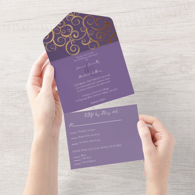 Cores Ricas com Casamento Dourado (Aba destacável)